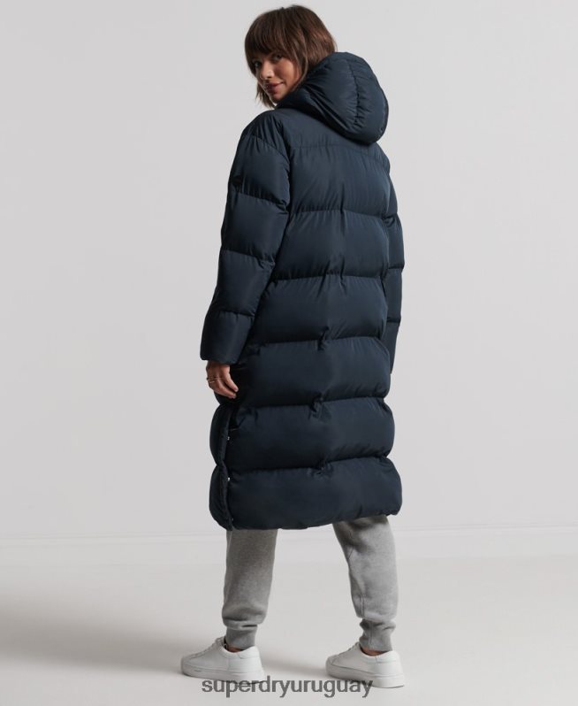 uy Superdry mujer abrigo largo de edredón Armada DT2N8Z3827 ropa