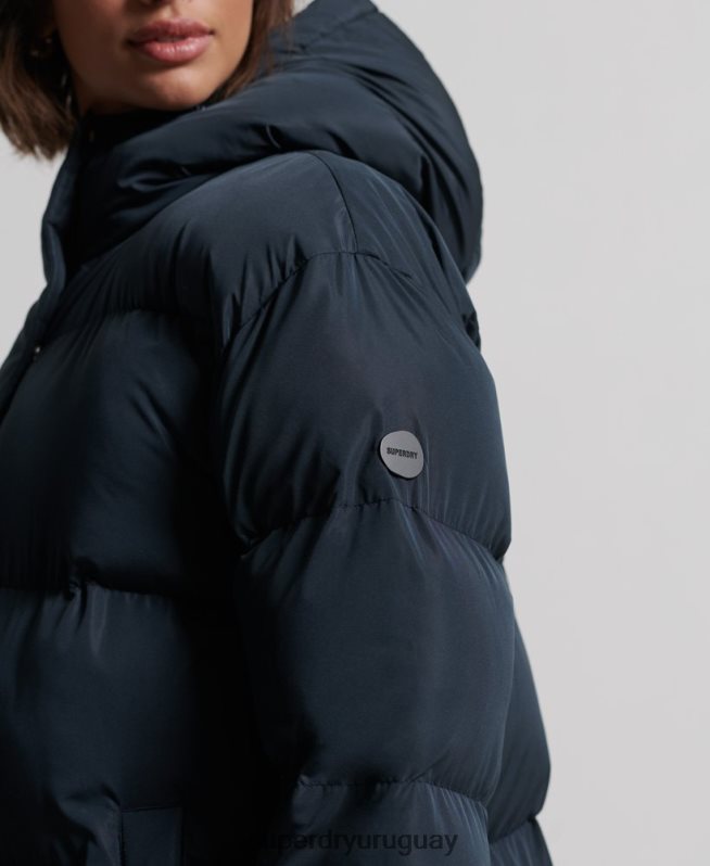 uy Superdry mujer abrigo largo de edredón Armada DT2N8Z3827 ropa