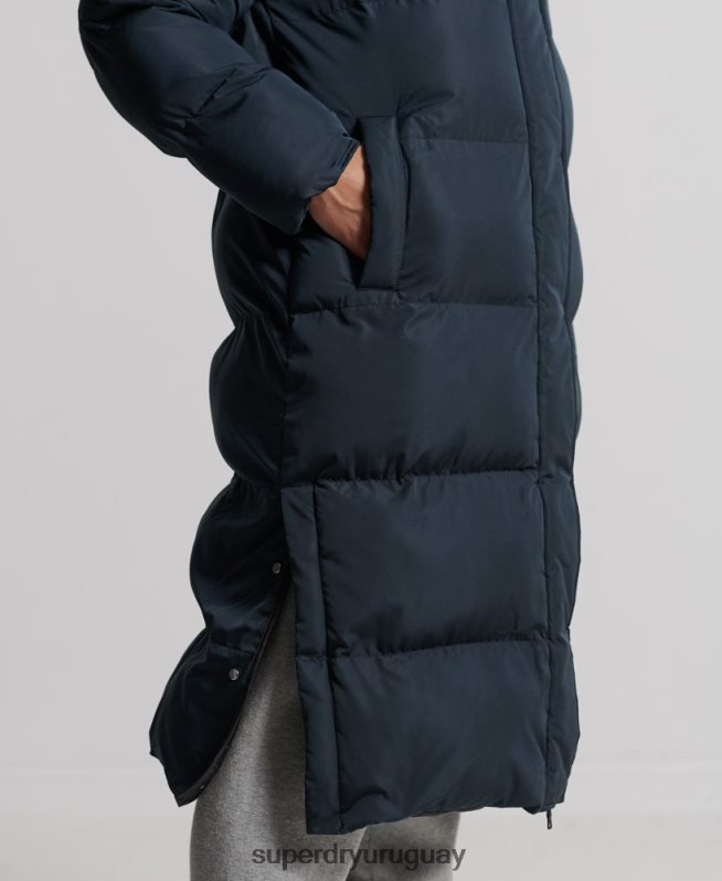 uy Superdry mujer abrigo largo de edredón Armada DT2N8Z3827 ropa