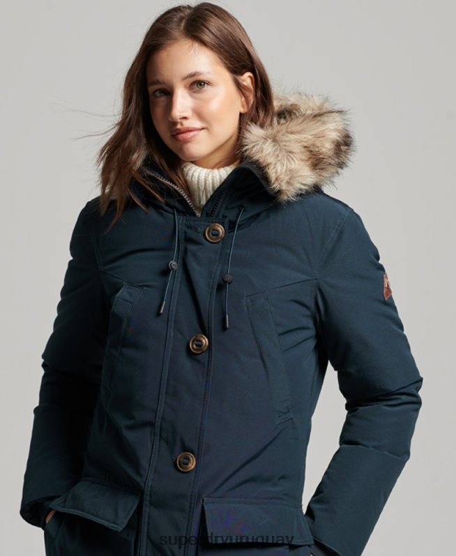 uy Superdry mujer abrigo tipo parka con capucha Armada DT2N8Z3727 ropa