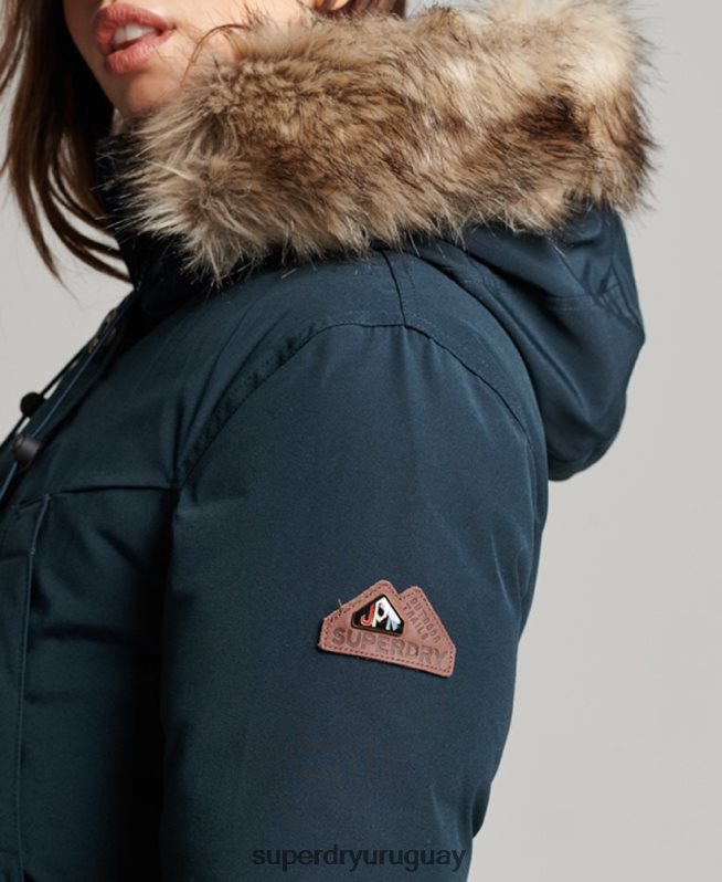 uy Superdry mujer abrigo tipo parka con capucha Armada DT2N8Z3727 ropa
