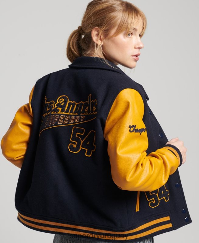 uy Superdry mujer bomber universitario mixto vintage Armada DT2N8Z5553 ropa