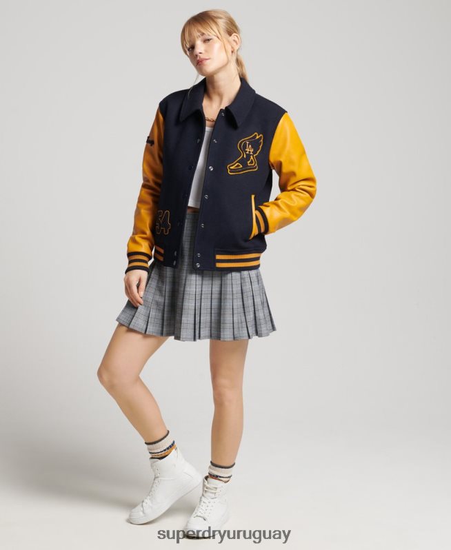 uy Superdry mujer bomber universitario mixto vintage Armada DT2N8Z5553 ropa