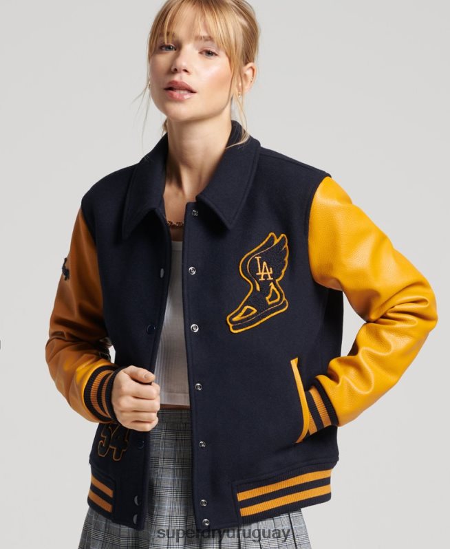 uy Superdry mujer bomber universitario mixto vintage Armada DT2N8Z5553 ropa
