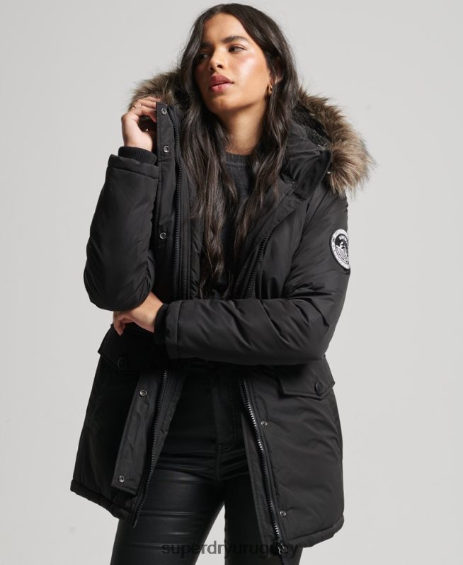 uy Superdry mujer chamarra ashley everest negro DT2N8Z5415 ropa