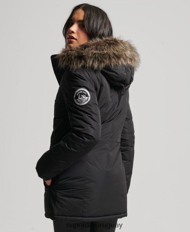 uy Superdry mujer chamarra ashley everest negro DT2N8Z5415 ropa