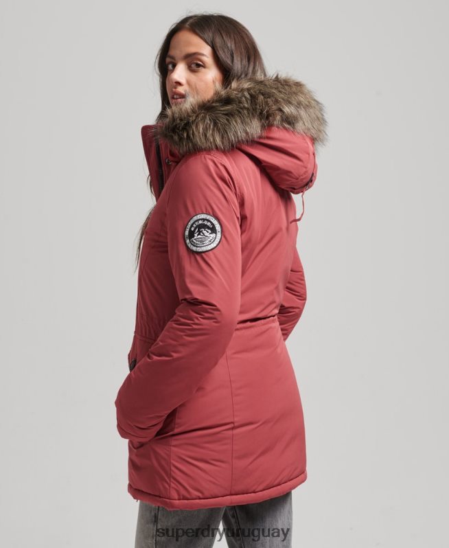 uy Superdry mujer chamarra ashley everest rojo DT2N8Z5466 ropa