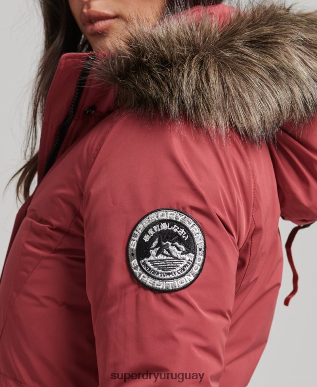 uy Superdry mujer chamarra ashley everest rojo DT2N8Z5466 ropa