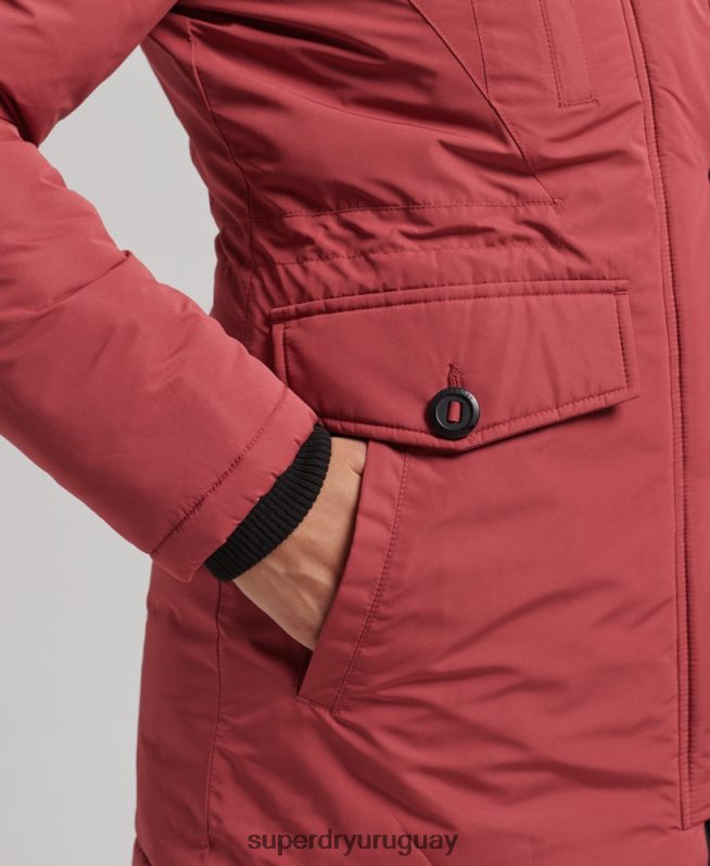 uy Superdry mujer chamarra ashley everest rojo DT2N8Z5466 ropa