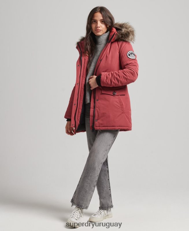 uy Superdry mujer chamarra ashley everest rojo DT2N8Z5466 ropa