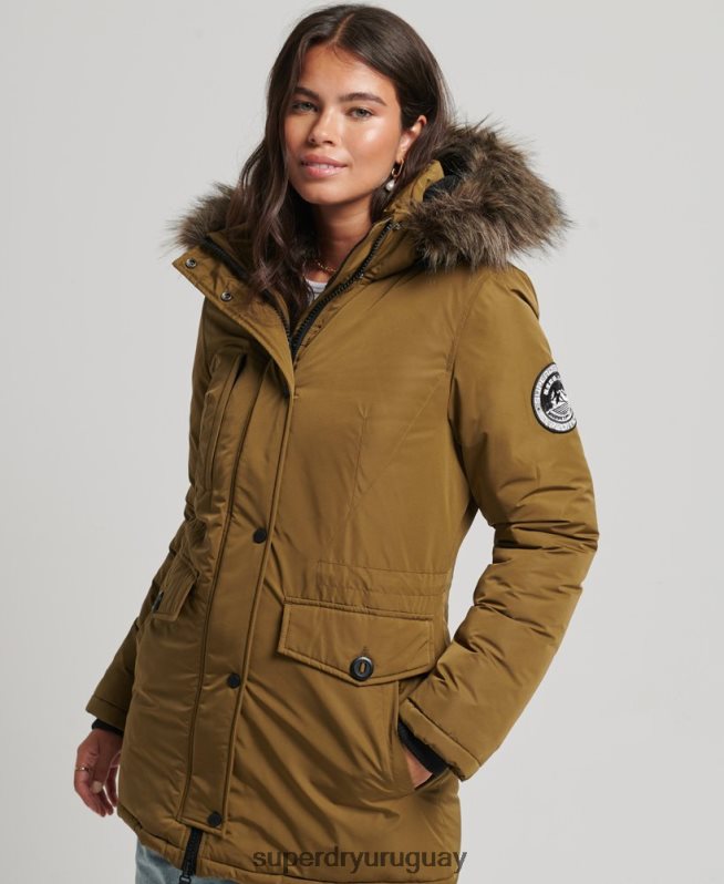 uy Superdry mujer chamarra ashley everest verde DT2N8Z5516 ropa