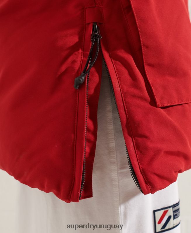uy Superdry mujer chamarra parka código everest rojo DT2N8Z5589 ropa