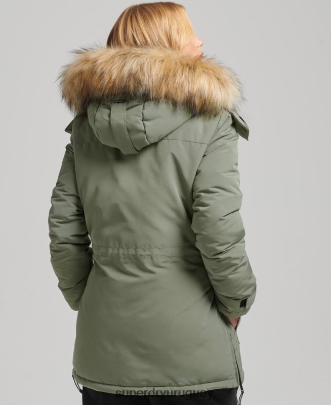 uy Superdry mujer chamarra xpd everest caqui DT2N8Z3655 ropa