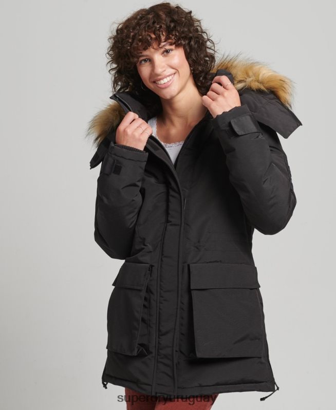 uy Superdry mujer chamarra xpd everest negro DT2N8Z3740 ropa