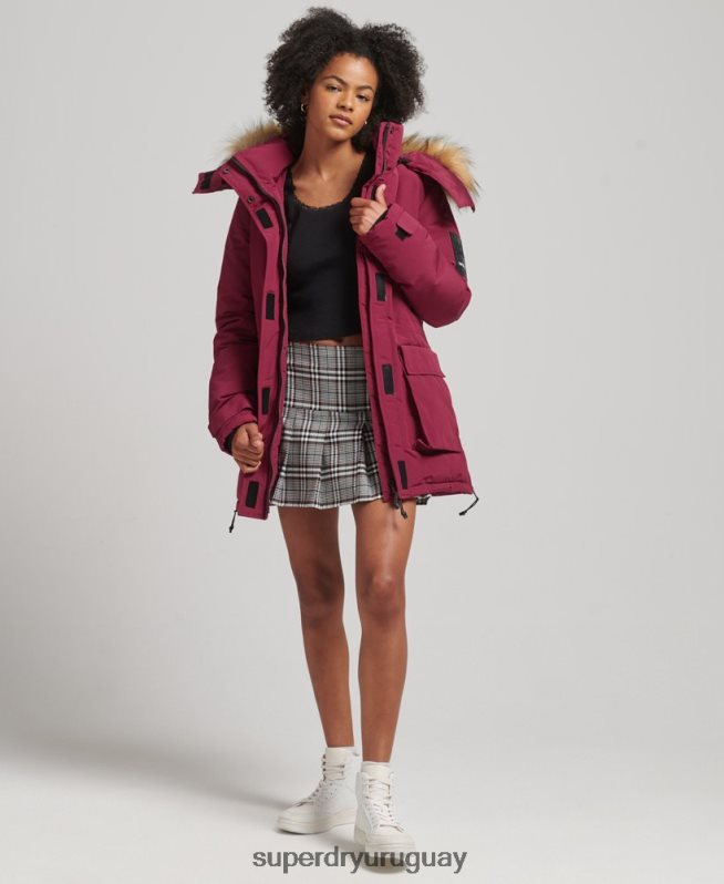 uy Superdry mujer chamarra xpd everest rosa DT2N8Z5445 ropa