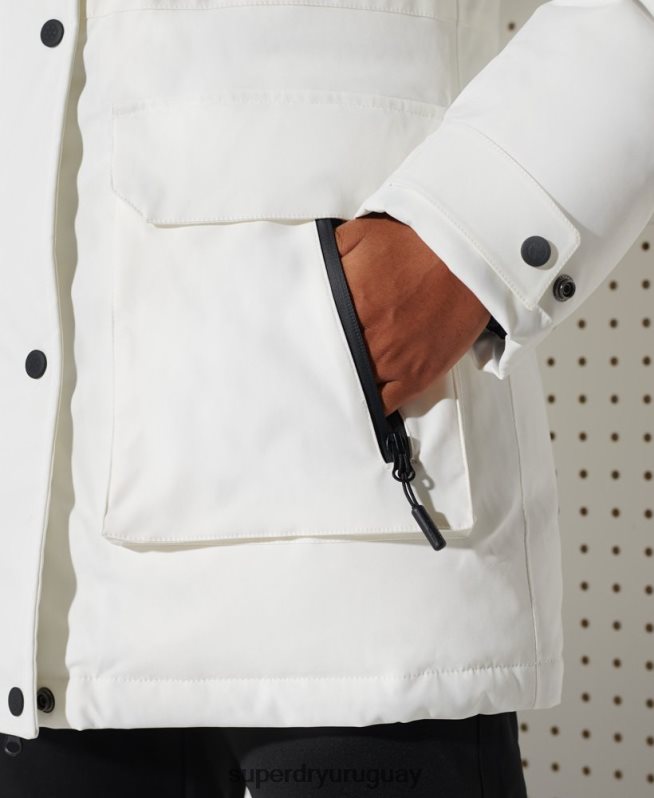 uy Superdry mujer parka con plumón everest para la nieve blanco DT2N8Z5487 ropa