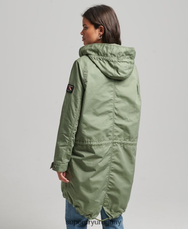 uy Superdry mujer parka de campo caqui DT2N8Z5663 ropa