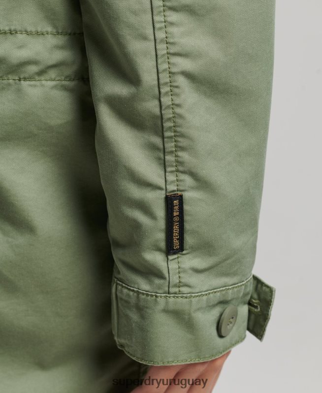 uy Superdry mujer parka de campo caqui DT2N8Z5663 ropa