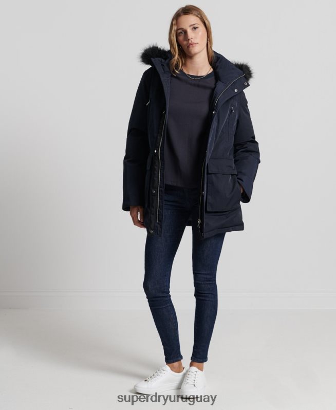 uy Superdry mujer parka de plumón everest Armada DT2N8Z5458 ropa