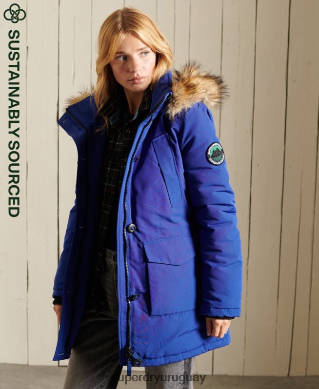 uy Superdry mujer parka everest azul DT2N8Z5701 ropa