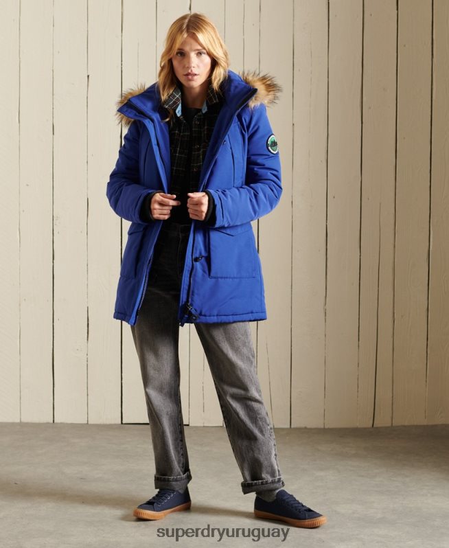 uy Superdry mujer parka everest azul DT2N8Z5701 ropa