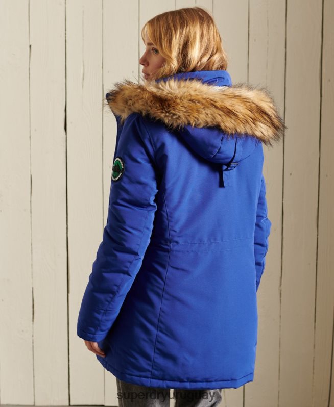 uy Superdry mujer parka everest azul DT2N8Z5701 ropa