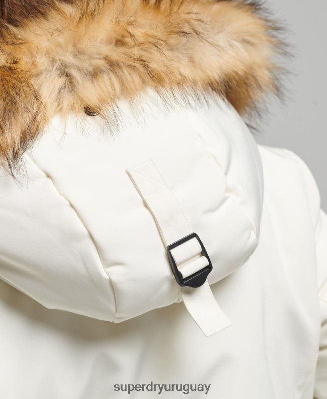 uy Superdry mujer parka everest blanco DT2N8Z3604 ropa