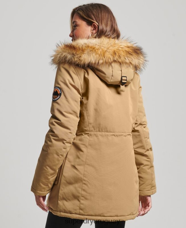 uy Superdry mujer parka everest broncearse DT2N8Z5700 ropa