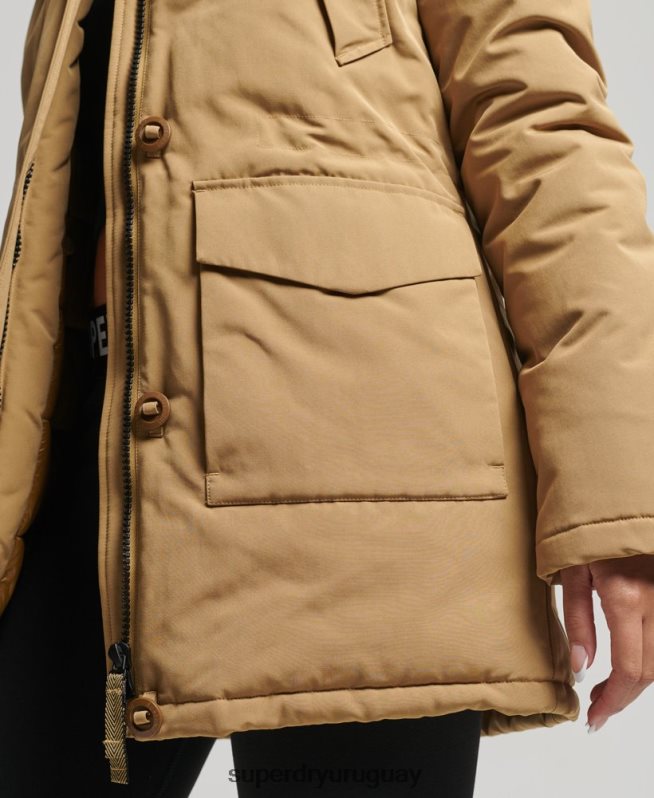 uy Superdry mujer parka everest broncearse DT2N8Z5700 ropa
