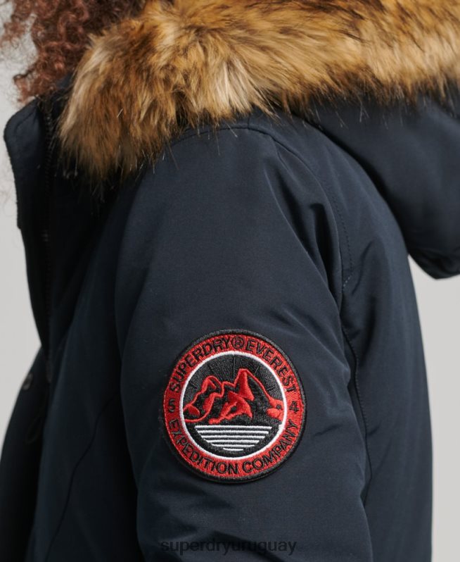 uy Superdry mujer parka everest de piel sintética con capucha Armada DT2N8Z3771 ropa
