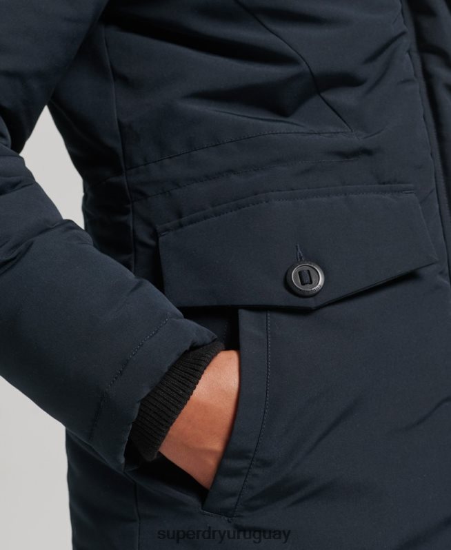 uy Superdry mujer parka everest de piel sintética con capucha Armada DT2N8Z3771 ropa