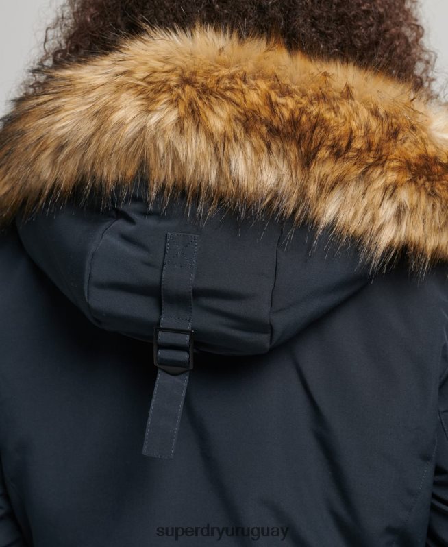 uy Superdry mujer parka everest de piel sintética con capucha Armada DT2N8Z3771 ropa