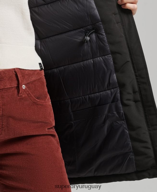 uy Superdry mujer parka everest gris oscuro DT2N8Z3780 ropa