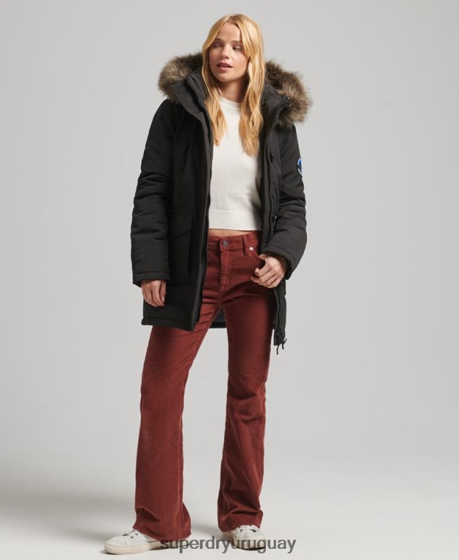 uy Superdry mujer parka everest gris oscuro DT2N8Z3780 ropa