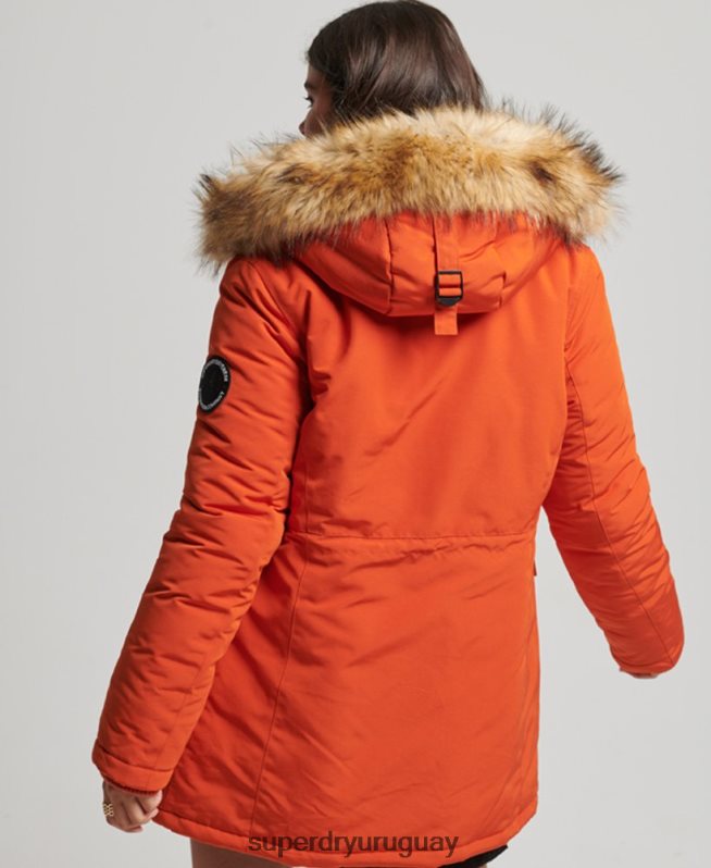 uy Superdry mujer parka everest naranja DT2N8Z3684 ropa