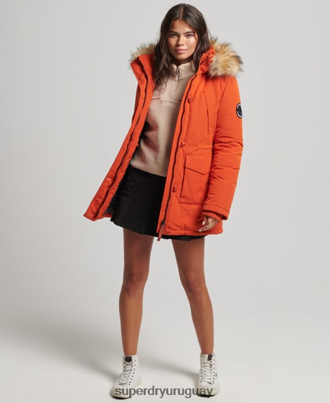 uy Superdry mujer parka everest naranja DT2N8Z3684 ropa