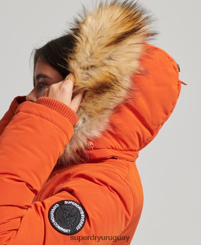 uy Superdry mujer parka everest naranja DT2N8Z3684 ropa