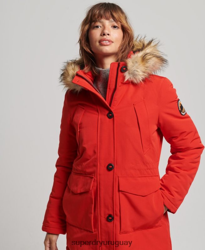uy Superdry mujer parka everest rojo DT2N8Z3808 ropa