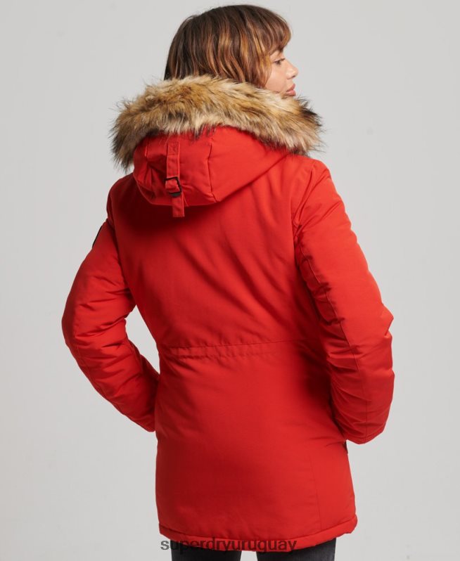 uy Superdry mujer parka everest rojo DT2N8Z3808 ropa