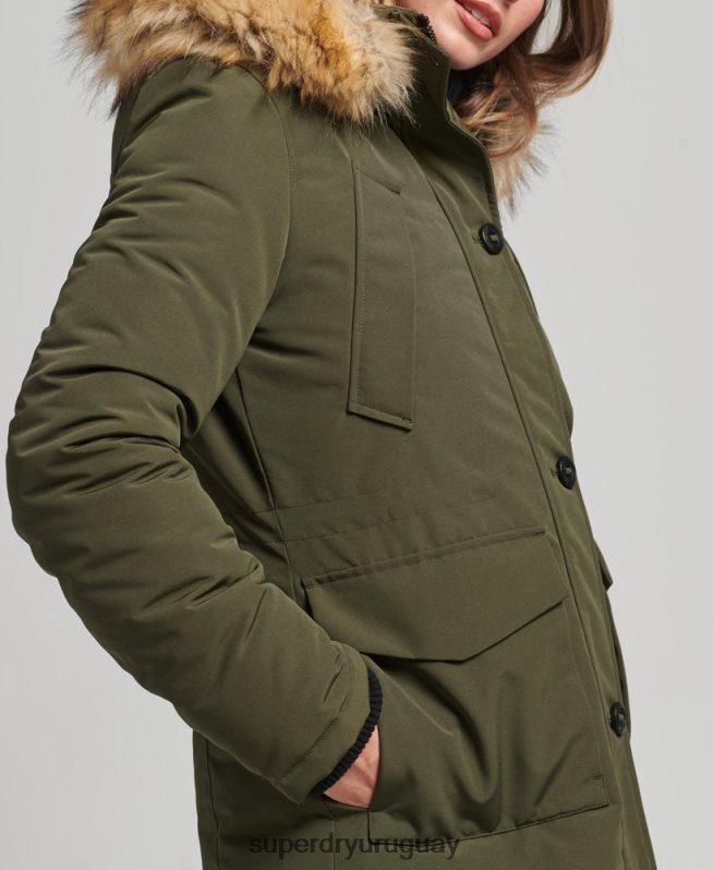 uy Superdry mujer parka everest verde DT2N8Z3781 ropa