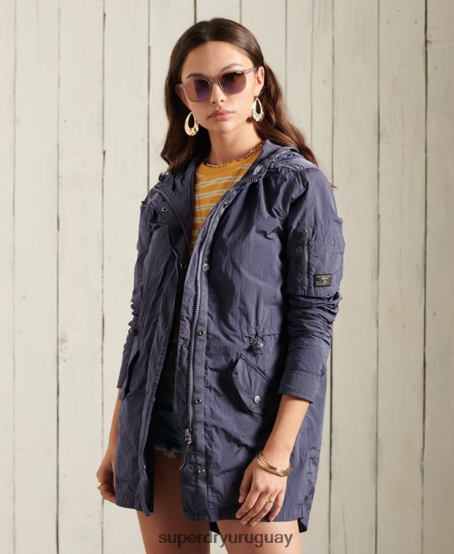 uy Superdry mujer parka militar azul oscuro DT2N8Z5707 ropa