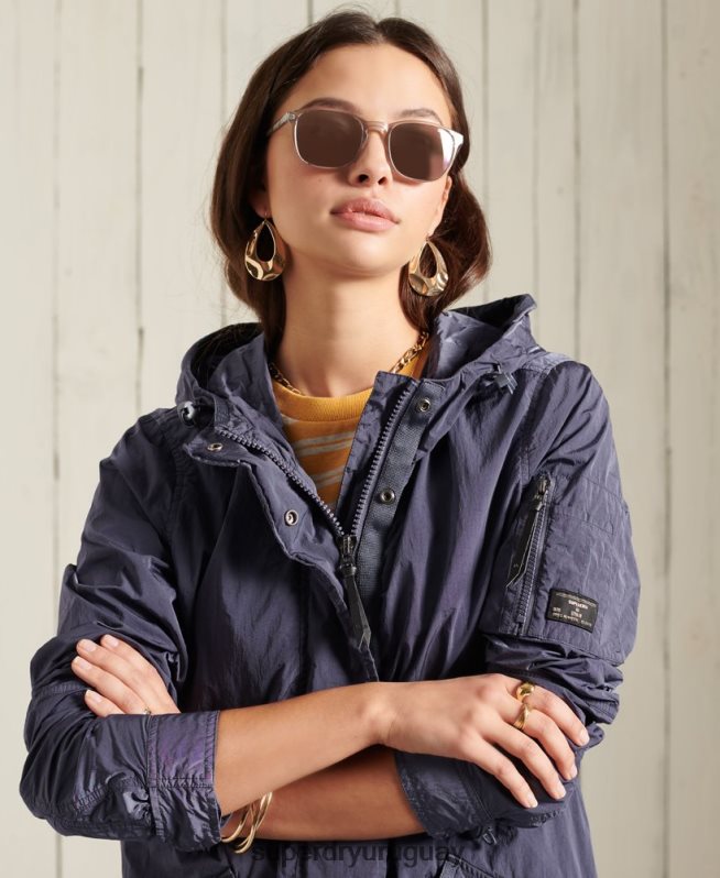 uy Superdry mujer parka militar azul oscuro DT2N8Z5707 ropa