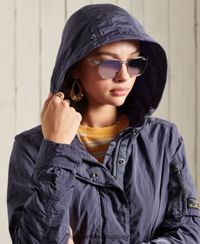 uy Superdry mujer parka militar azul oscuro DT2N8Z5707 ropa