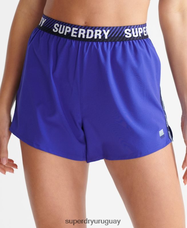 uy Superdry mujer entrenar pantalones cortos sueltos azul DT2N8Z3170 ropa