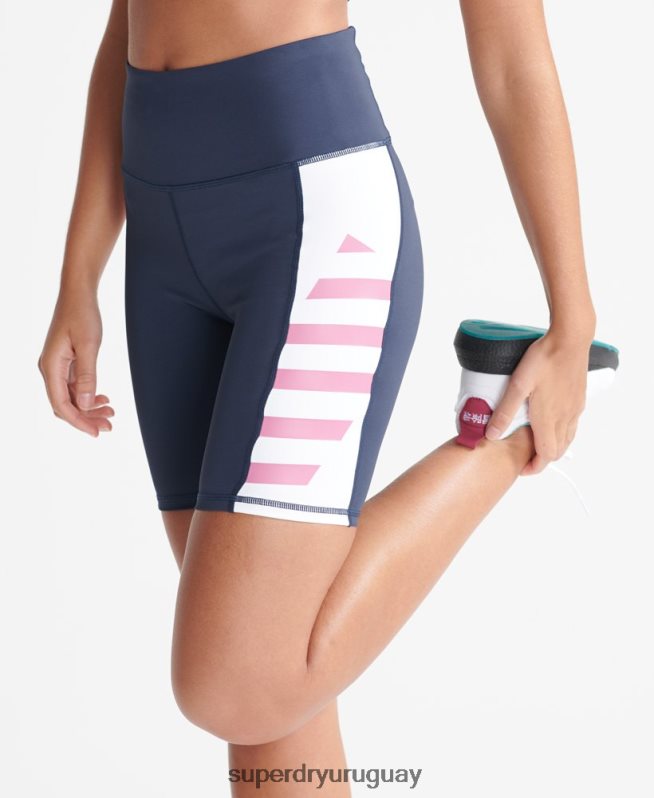 uy Superdry mujer pantalones cortos de ciclismo de entrenamiento Armada DT2N8Z3173 ropa