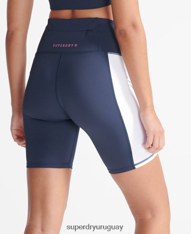 uy Superdry mujer pantalones cortos de ciclismo de entrenamiento Armada DT2N8Z3173 ropa