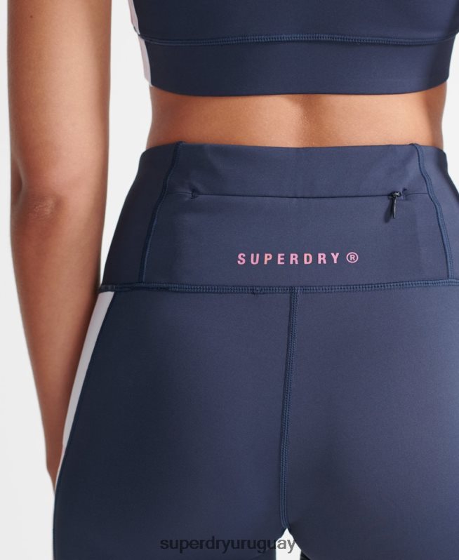 uy Superdry mujer pantalones cortos de ciclismo de entrenamiento Armada DT2N8Z3173 ropa