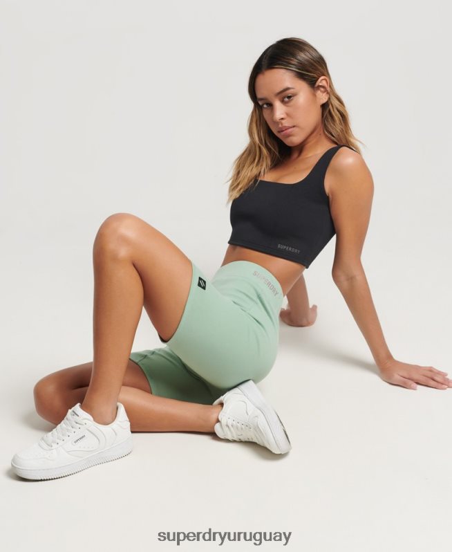 uy Superdry mujer pantalones cortos de ciclismo de tecnología verde DT2N8Z3136 ropa