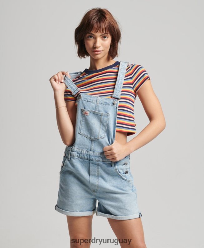 uy Superdry mujer peto utilitario azul claro DT2N8Z4102 ropa