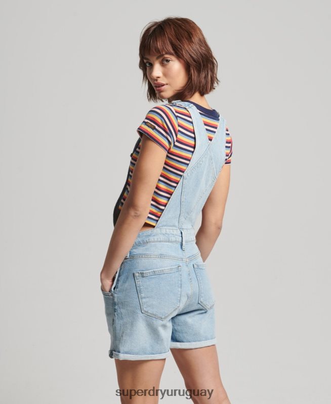 uy Superdry mujer peto utilitario azul claro DT2N8Z4102 ropa